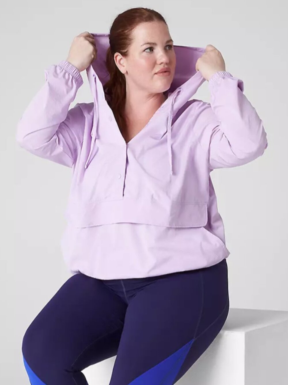 Livi Lane Bryant Mauve Windbreaker Coat Summer fall 26 28 3x Athletic Sporty